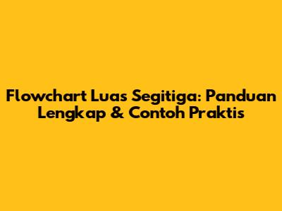 Flowchart Luas Segitiga: Panduan Lengkap & Contoh Praktis