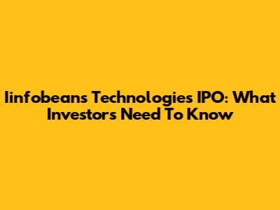 Iinfobeans Technologies IPO: What Investors Need To Know