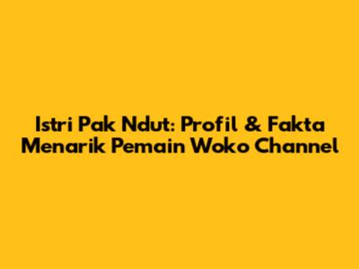 Istri Pak Ndut: Profil & Fakta Menarik Pemain Woko Channel