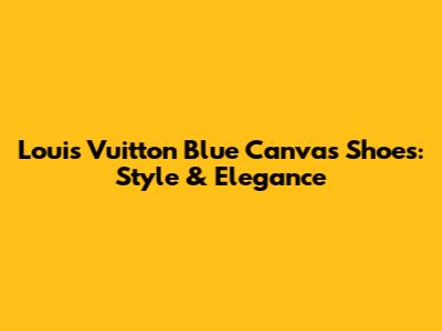 Louis Vuitton Blue Canvas Shoes: Style & Elegance